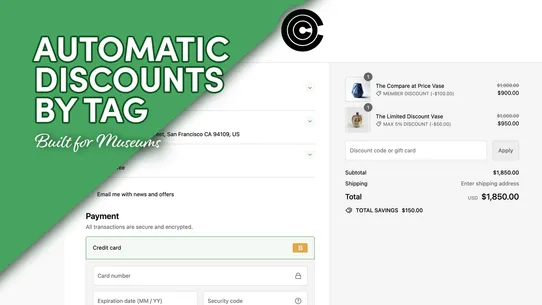 Member Discounts by Co‑Curator screenshot