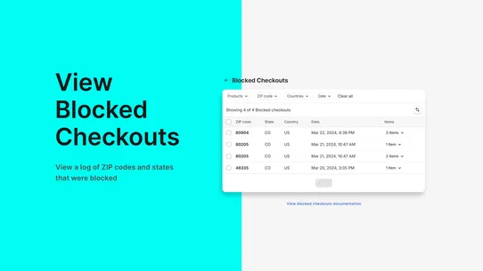 ZIP Lock ‑ Restrict ZIP Codes screenshot