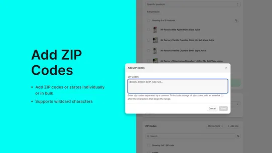 ZIP Lock ‑ Restrict ZIP Codes screenshot