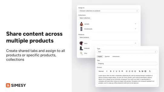 SM Product Tabs &amp; Accordion screenshot