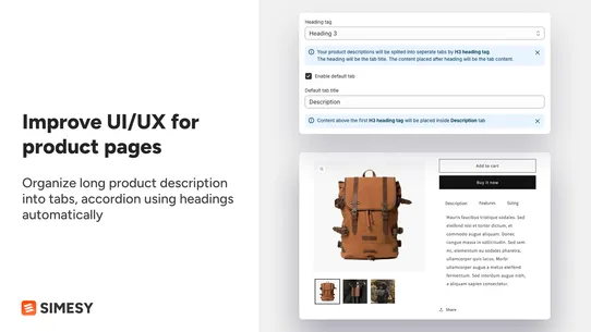 SM Product Tabs &amp; Accordion screenshot