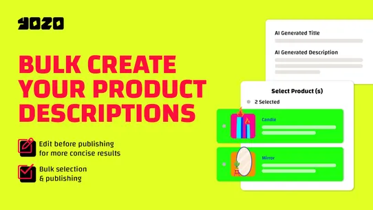 Yozo AI Product Descriptions screenshot