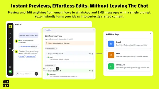 Yozo AI: Email, SMS &amp; WA Agent screenshot