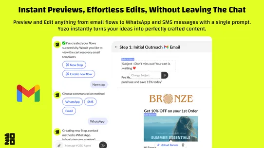 Yozo AI: Email, SMS &amp; WA Agent screenshot