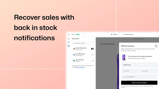 Back in Stock Alerts ‑ Bestock screenshot