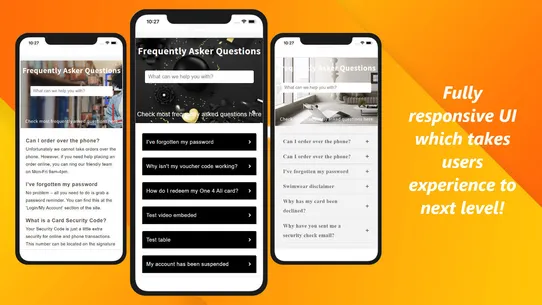 Yanet: FAQ Page, Product FAQs screenshot