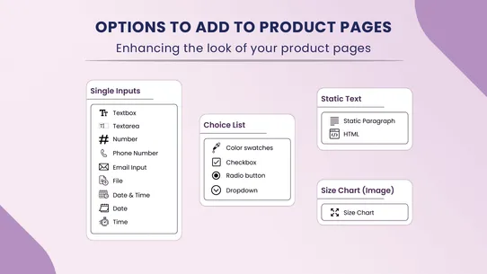 WOW Product Options screenshot