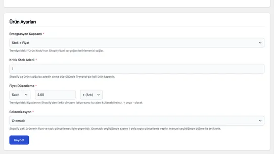 Trendyol Entegrasyonu screenshot