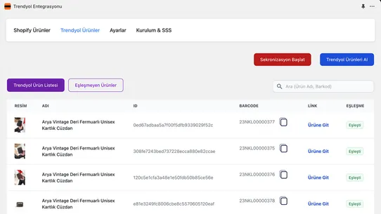 Trendyol Entegrasyonu screenshot