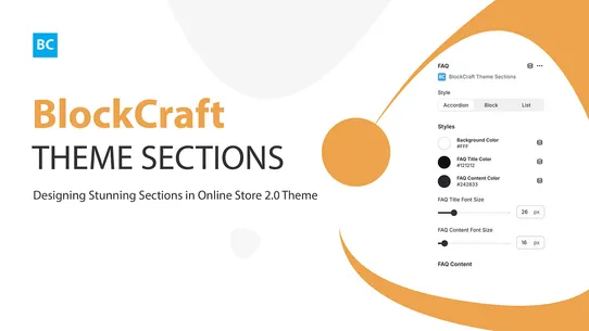 BlockCraft Theme Sections screenshot