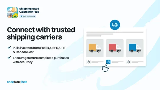 CBB Shipping Rates Calculator screenshot