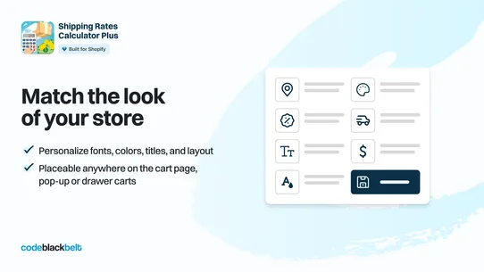 CBB Shipping Rates Calculator screenshot