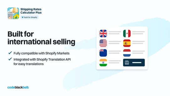 CBB Shipping Rates Calculator screenshot