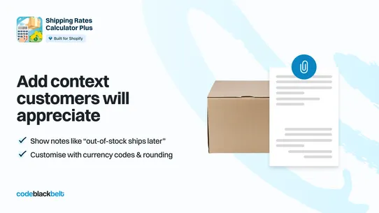 CBB Shipping Rates Calculator screenshot