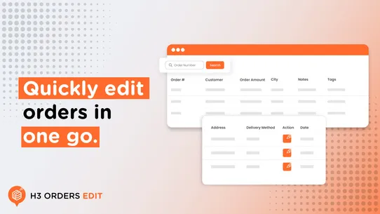 Orders Edit | H3 screenshot