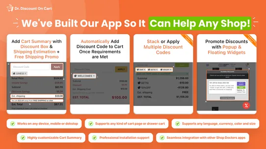 Dr Stacked Discounts on Cart screenshot