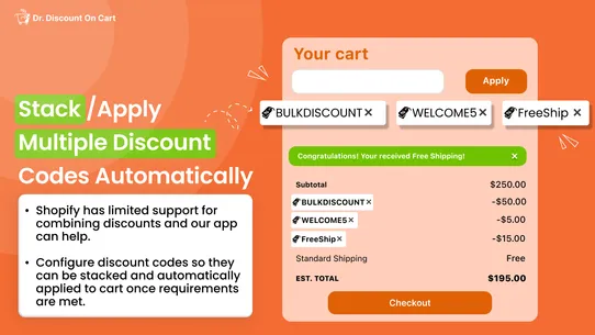 Dr Stacked Discounts on Cart screenshot