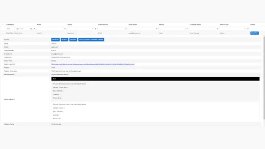 TooS Returns &amp; Exchanges screenshot