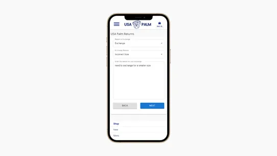 TooS Returns &amp; Exchanges screenshot