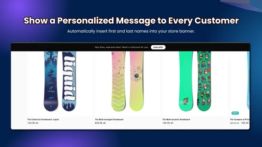Personalized Greeting Banner screenshot