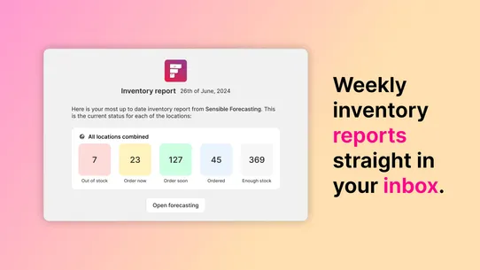 Sensible Inventory Forecasting screenshot