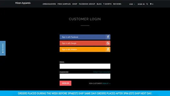 Oxi Social Login screenshot