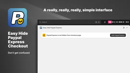 Easy hide Paypal Express screenshot