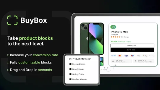 Buy Box: Product Info Blocks screenshot