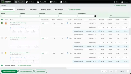 Inventory Planner Essentials screenshot