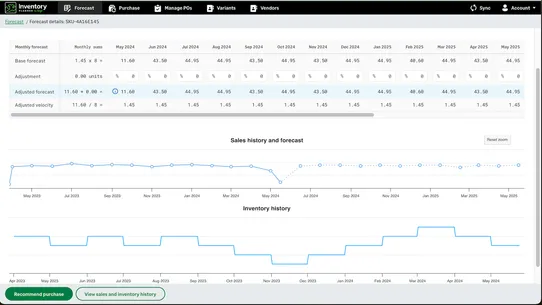 Inventory Planner Essentials screenshot