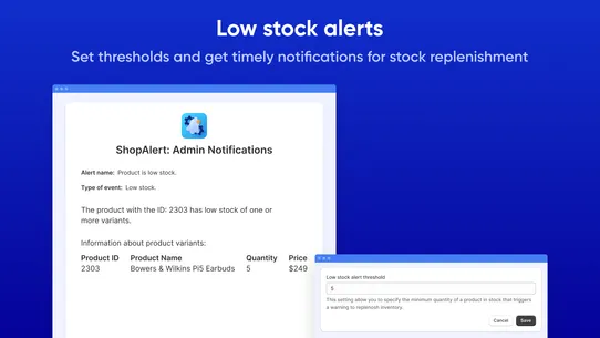 ShopAlert: Admin Notifications screenshot