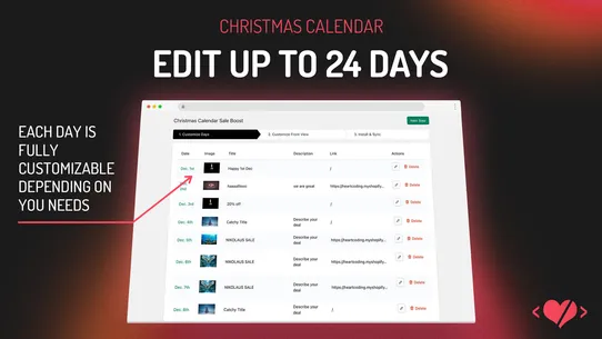 Heartcoding Christmas Calendar screenshot