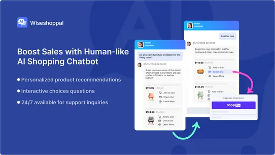 Wiseshoppal ‑ AI Shop Chatbot screenshot