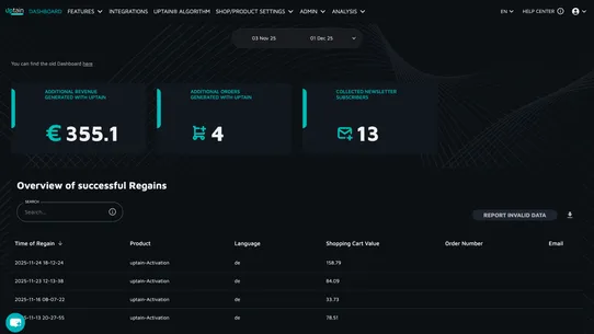 uptain Conversion Optimization screenshot