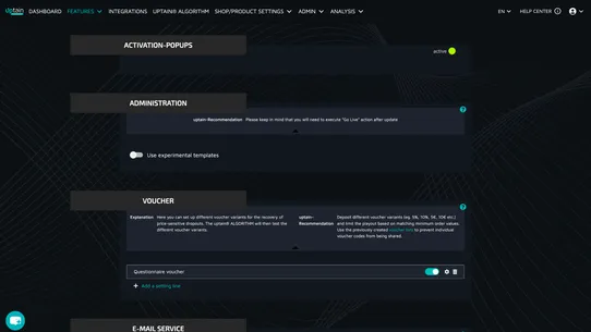 uptain Conversion Optimization screenshot