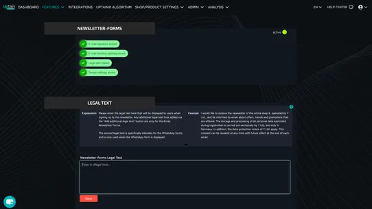 uptain Conversion Optimization screenshot