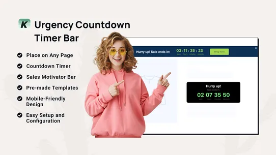 K: Urgency Countdown Timer Bar screenshot