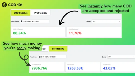 COD 101: COD Profit Calculator screenshot