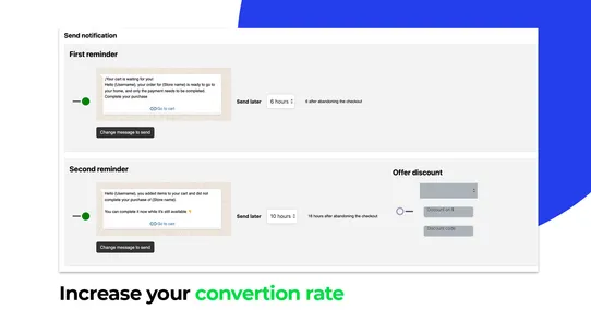 WhatsApp for abandoned carts screenshot