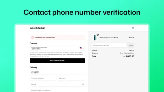 Checkout Verification ‑ CF screenshot