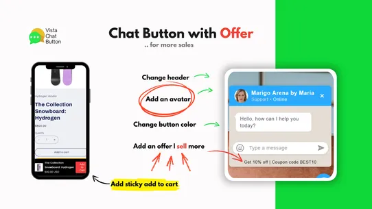 Vista Messaging Chat Widget screenshot