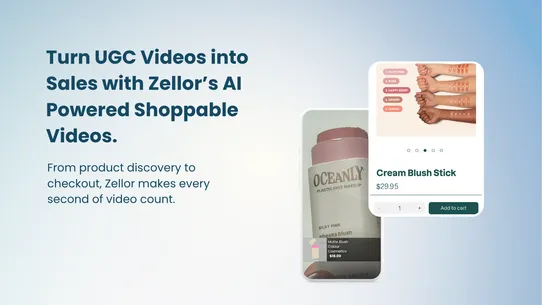 Zellor AI Shoppable UGC Video screenshot