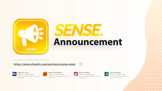 Sense Announcement Bars screenshot