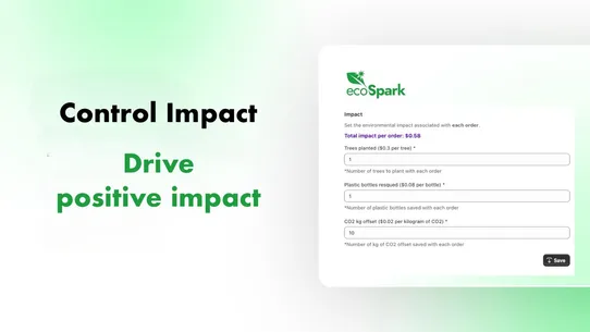 EcoSpark Boost Climate Impact screenshot