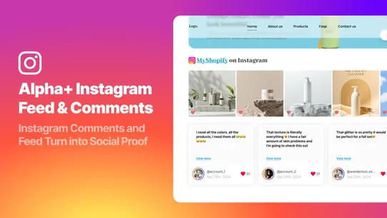 Alpha+ Instagram Feed+Comments screenshot