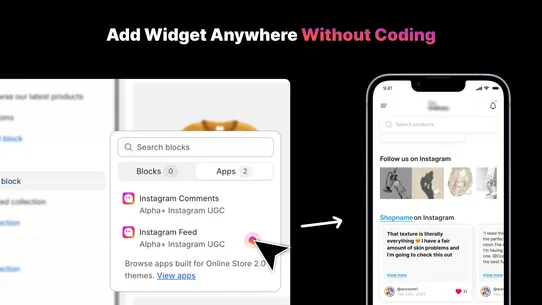 Alpha+ Instagram Feed+Comments screenshot