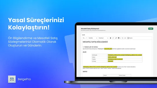 BelgePro: Sözleşme Yöneticisi screenshot