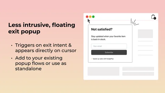 Floating Exit Popup • NudgePop screenshot