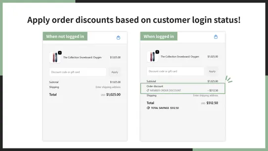 UR: Login Order Discount screenshot