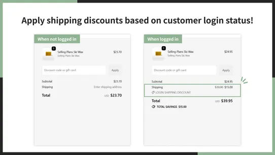 UR: Login Shipping Discount screenshot